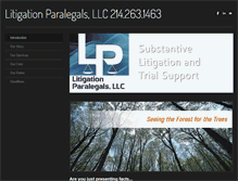 Tablet Screenshot of litigationparalegals.net